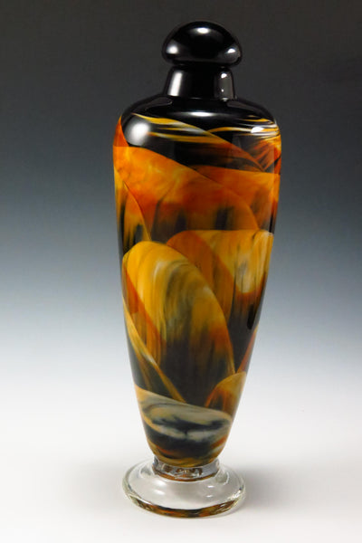 Tall Navajo Urn - Rosetree Blown Glass Studio and Gallery