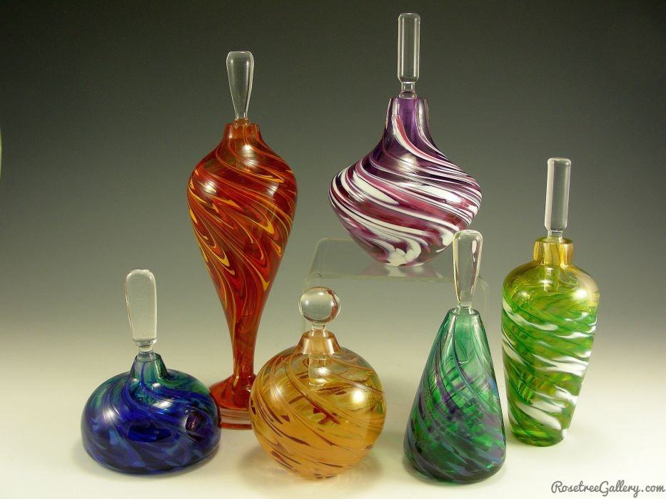 Perfume Bottles - Rosetree Blown Glass Studio and Gallery | New Orleans