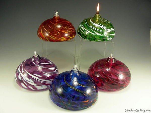 Flat Oil Candle - Rosetree Blown Glass Studio and Gallery | New Orleans