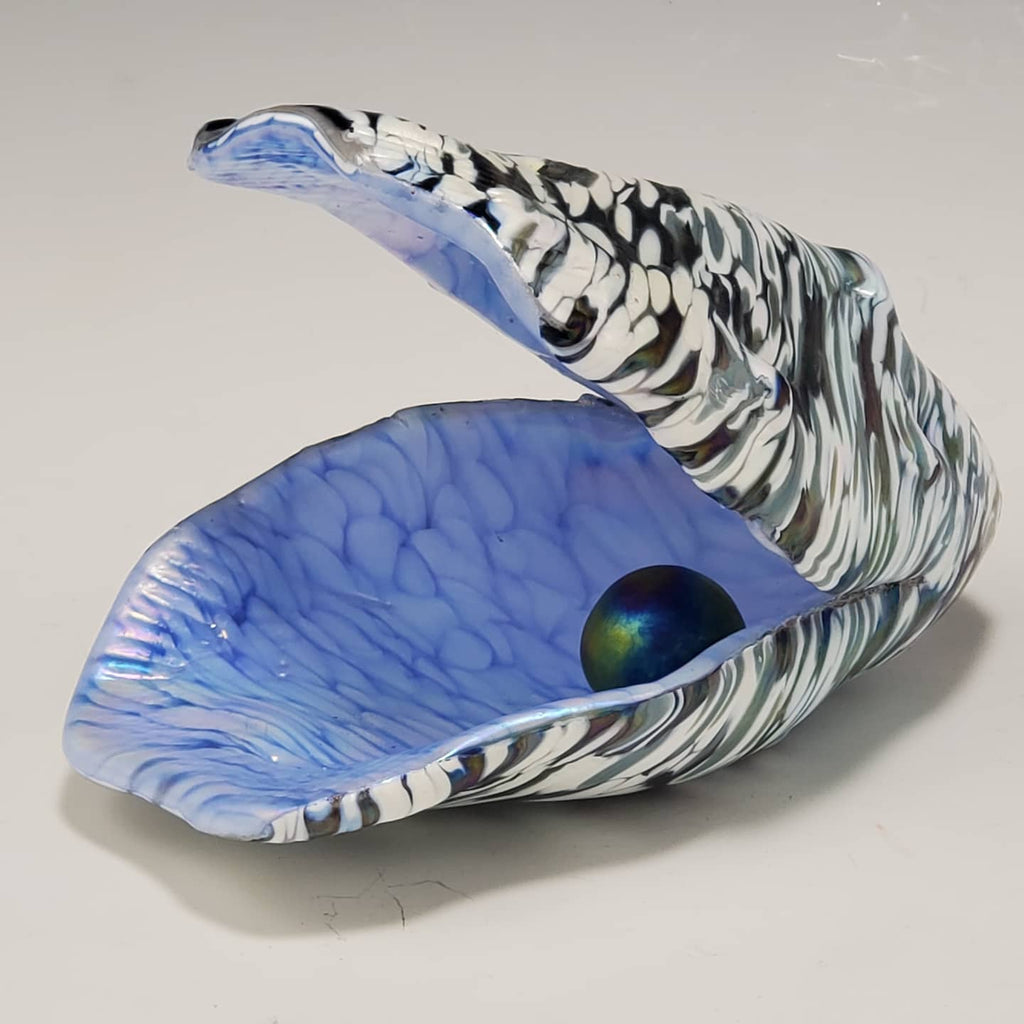 Oyster with Pearl - Rosetree Blown Glass Studio and Gallery