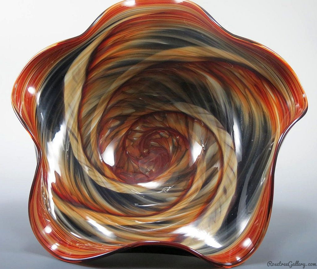 Wavy Bowl - Rosetree Blown Glass Studio and Gallery | New Orleans