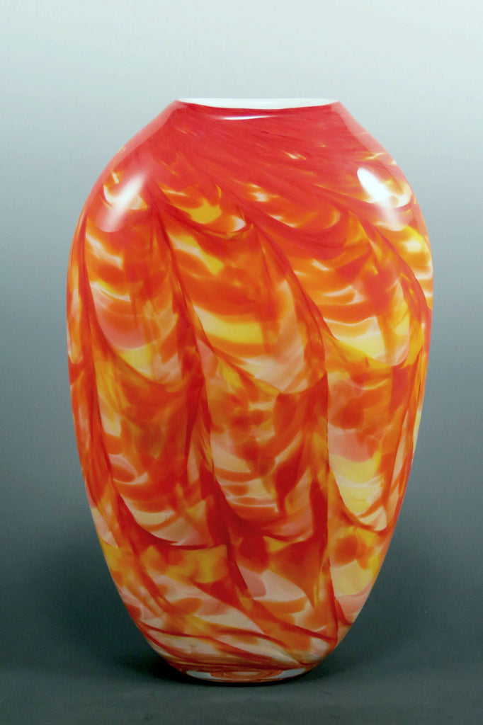 Tall Flat Optic Vase - Rosetree Blown Glass Studio and Gallery