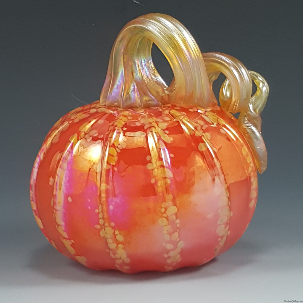 Color Striped Pumpkins - Rosetree Blown Glass Studio and Gallery | New Orleans