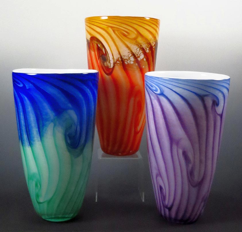 Two-Tone Cone Vase - Rosetree Blown Glass Studio and Gallery | New Orleans