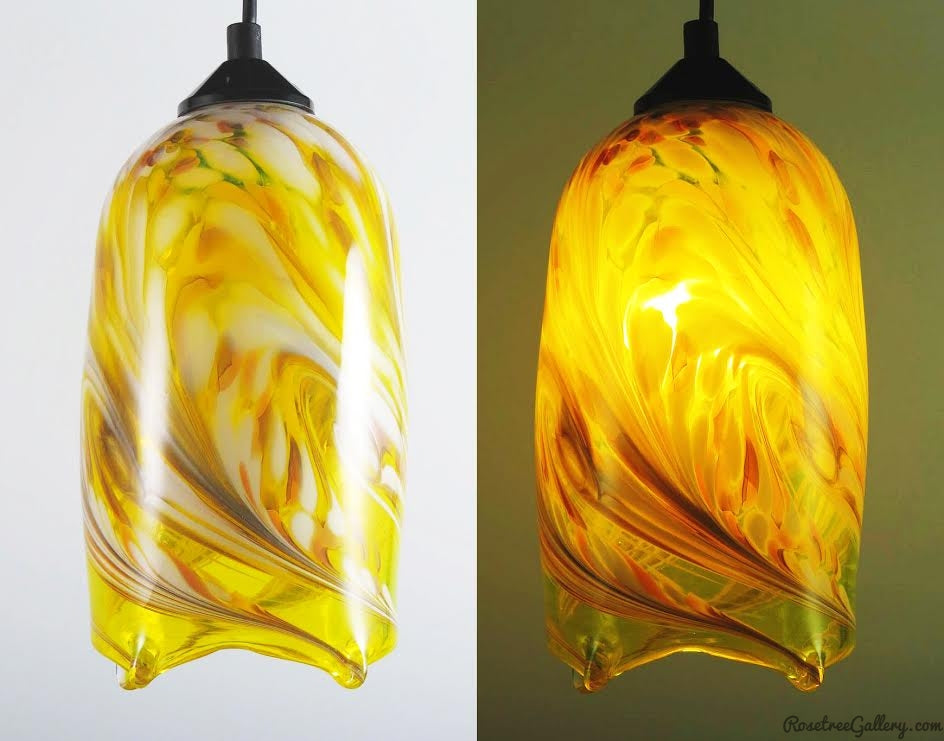 Flame Pendants - Rosetree Blown Glass Studio and Gallery | New Orleans